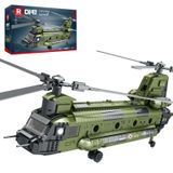 Reobrix CH-47 Helikopter Montaj Seti, Askeri Helikopter Oyuncak Uçak Model Kiti 33031, Ev Ofisi için Sergi Parçası veya Koleksiyon Parçası, Yetişkinler için İdeal Uçak Oyuncak Hediyesi