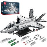 Reobrix F-35 askeri savaş jeti montaj seti 33021, Lightning II Joint Strike Fighter uçak ordu oyuncak setleri, uçak-oyuncak modeli, erkekler, yetişkinler, askeri hayranları için