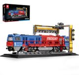 Reobrix G2000 yük treni montaj seti, kaideli, lokomotif şehir kamyonu maket seti, 66021, yetişkin araba severler için model, kız ve erkek çocukları için hediye fikirleri, ev dekorasyonu, 1980 parça