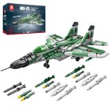 Reobrix MIG-29 Savaş Uçağı Yapı Taşı Oyuncak, Askeri Mikoyan Savaş Uçağı Uçak Tuğla Modeli Yetişkinler için, 33024 Uçak Uçak Ordusu Hobi Fan Koleksiyonu Dekor Erkekler Çocuklar için Hediyeler Erkek