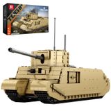 Reobrix TOG2 Tank Yapı Seti, WW2 Askeri İngiliz Silahlı Tankları Askeri Taraftarlar için Yapı Taşı Seti 77032, World of Tanks Lisanslı Ürün, Yetişkinler ve Gençler için MOC Tank Modeli Oyuncak