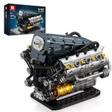 Reobrix V6 yetişkinler için motor yapı taşı setleri 33013 mekanik yapı oyuncak V6 motor modeli kiti teknik motor yetişkinler için hediye, ev ofis için sanat dekoru (1268 adet)