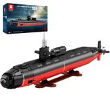 Reobrix Yetişkinler için nükleer denizaltı yapı oyuncağı, 1:125 askeri Los Angeles sınıfı SSN deniz taşıtları model 33049, teşhir dekorasyonu, ev dekorasyonu, oyuncak, 14+ için hediyeler, (2988 parça)