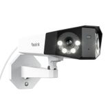 REOLINK 4K PoE Güvenlik Kamera Sistemi, 180 Derece Görüş Açısında Ev Açık IP Kamera, İnsan/Araç/Evcil Hayvan Algılama, Renkli Gece Görüşü, İki Yönlü Konuşma, 256GB'a kadar microSD Kart, Duo 2 PoE