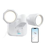 REOLINK Dış mekan güvenlik projektörü, uzaktan kumandalı ve ayarlanabilir 240° geniş açılı, dahili hareket sensörü ve IP65 su geçirmez, avlu/garaj güvenliği için, projektör WiFi