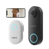 Reolink Kablolu Akıllı Kapı Zili, 5 MP WiFi Kamera, 2.4/5 GHz Çanlı Su Geçirmez Dış Mekan Kapı Zili, İnsan Algılama Uyarıları, 180° Geniş Açı, İki Yönlü Ses, Video Doorbell WiFi