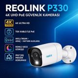 Reolink P330 4K UHD Poe Dış Mekân Güvenlik Kamerası – Renkli Gece Görüşü ve Akıllı Algılama
