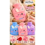 Reona Peluş Kılıflı Tavşan Figürlü Sıcak Su Torbası 2 Litre | Rabbit Cepli El Geçmeli El Isıtıcısı | Ayak Isıtmalı Termofor