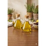 Reoona 2 Li Borosilikat Cam Mantar Kapaklı Yağdanlık 500 ml Liya - Şeffaf