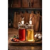 Reoona 2li Kare Borosilikat Cam Yağdanlık Yağlık Sirkelik 400ML - 001-Renkli