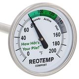 Reotemp 50 cm Fahrenheit arka bahçe kompost termometresi, dijital kompost kılavuzlu