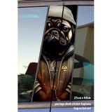 Repçi Kapişonlo Köpek - Yan Kapı Direk Kaplama Folyosu - 2 Adet Sol Sağ Sticker Set
