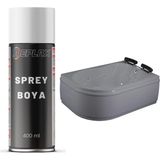 Replax Gri Renkli Duşakabin Jakuzi Küvet Sprey Boya 400 ml Uzun Ömürlü ve Suya Dayanıklı