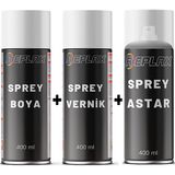 Replax Tofaş Şahin Beyaz Kod 210 Sprey Rötuş Boyası + Vernik + Astar