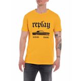 Replay Erkek M6480 T-Shirt,545 Sarı,S,Batılı