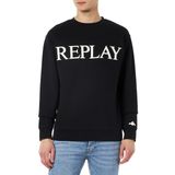 Replay Erkek Sweatshirt%100 Pamuk, 098 Black, L
