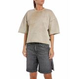 Replay Kadın Sweatshirt%100 Pamuk, 616 Açık Kahverengi, S