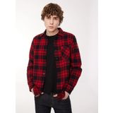 Replay Normal Kırmızı Çizgili Erkek Gömlek M4095 010 BLACK/RED