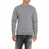 Replay Regular Bisiklet Yaka Sweatshirt, L, 881279, GRİ, Erkek