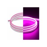 repplam 1 Metre 12 Volt Neon Led Pembe 12v Neon Şerit Led Yüksek Işık Silikonlu Su Geçirmez Esnek Neon