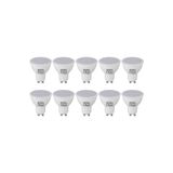 repplam 10 Adet 6w - 62w Dim Edilebilir Gu10 Led Ampul 4200 Kelvin Kırık Beyaz Dimli Spot Ampul 220 Volt