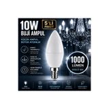 repplam 5'li Paket 10W Buji Led Ampul Beyaz Işık İnce Duylu Ampul Avize Ampulü 1000 Lümen