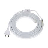Repplam Beyaz Işık Neon 220 Volt Tak Çalıştır Neon Hortum 120 Ledli 2 mt Yüksek Işık Su Geçirmez Dış Mekan Uyumlu Led Aydınlatma