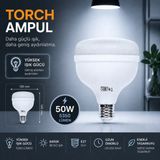 Repplam Horoz Beyaz Işık Torch Ampul Yüksek Lümen Yüksek Işık Büyük Ampul Jumbo Ampul - 50 Watt