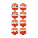 Repsol 8'Li Koruma Takozu 3D Sticker Etiket