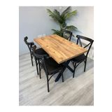 Resa mobilya design Restoran Cafe Masa Takımı 120x70 masa 4 Adet Thonet Sandalye