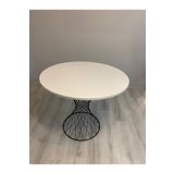 Resa mobilya design Yuvarlak Yemek Masası Balkon Masası Cafe Masası Mdf 2-4 Kişilik 90 Çap