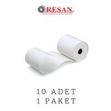 Resan 80x50 Termal Rulo Yazar Kasa, Pos, Adisyon, Bilgi Fişi, Yazıcı Rulosu 10 Adet