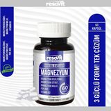 Resavit Magnezyum 3'lü Form (Bisglisinat,Malat,Sitrat), Vitamin (B2,B3,B6)-60 Kapsül