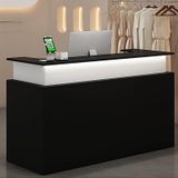 Resepsiyon, resepsiyon, satış tezgahı, kasa, büro dolabı masası, çekmece kablolu, kilitlenebilir çekmeceli LED resepsiyon stresleri, kasa ve ofis için ahşap ön tezgah, modern