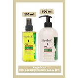 Reshell Biberiye Saç Bakım Seti 500 ml Biberiyeli Saç Bakım Şampuanı 200 ml Saf Biberiye Suyu
