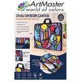 Resim Çantası Desenli Kumaş 37X54 Cm 1 Adet Art03 Teknik Resim Dosya Çantası 35X50 Cm Askılı Proje Çantası Fermuarlı