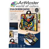 Resim Çantası Desenli Kumaş 37X54 Cm 1 Adet Art08 Teknik Resim Dosya Çantası 35X50 Cm Askılı Proje Çantası Fermuarlı