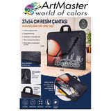 Resim Çantası Desenli Kumaş 37X54 Cm 1 Adet Art13 Teknik Resim Dosya Çantası 35X50 Cm Askılı Proje Çantası Fermuarlı