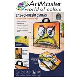 Resim Çantası Desenli Kumaş 37X54 Cm 1 Adet Art15 Teknik Resim Dosya Çantası 35X50 Cm Askılı Proje Çantası Fermuarlı