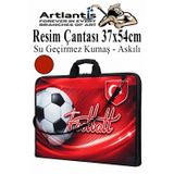 Resim Çantası Desenli Kumaş 37X54 Cm 1 Adet Kız Ve Erkek Teknik Resim Dosya Proje Çantası 35X50 Cm Askılı Fermuarlı