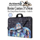 Resim Çantası Desenli Kumaş 37X54 Cm 1 Adet Teknik Resim Dosya Çantası 35X50 Cm Askılı Proje Çantası Fermuarlı Okul Sınıf