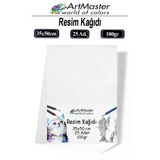 Resim Kağıdı 35X50 25 Li Paket 100 Gr 1 Paket 35*50 Resim Kartonu Kuru Boya Pastel Boya Guaj Boya Sulu Boya Resim Sanatı
