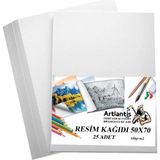 Resim Kağıdı 50X70 25 Li 100 gr 1 Paket 50*70 Resim Kartonu - Beyaz