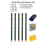Resim Kalemi Fatih Dereceli Kalem Seti Karakalem Seti B H 3H 5H 7H 8Li Set Sinav Silgisi Ve Hamur Silgi Kalemtras