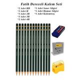 Resim Kalemi Fatih Dereceli Kalem Seti Karakalem Seti Hb H 2H 3H 4H 16Li Set Sinav Silgisi Ve Hamur Silgi Kalemtras