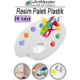 Resim Paleti 10 Adet Plastik Boyama Paleti Godeli Ressam Paleti Akrilik Boya Guaj Boya Suluboya Resim Yapma Boya Paleti