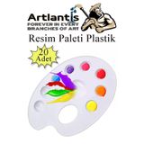 Resim Paleti Plastik 20 Adet Godeli Ressam Paleti Boyama Paleti Akrilik Boya Guaj Boya Suluboya