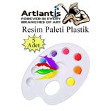Resim Paleti Plastik 5 Adet Godeli Ressam Paleti Boyama Paleti Akrilik Boya Guaj Boya Suluboya