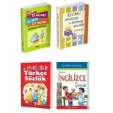 Resimli Sozluk Seti 4 Kitap (Turkce - Ingilizce - Deyimler Ve Atasozleri - Es Anlamli Zit Anlamli Resimli Sozluk)