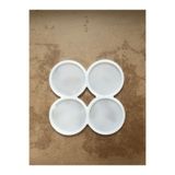 RESİNARTSHOP Epoksi Silikon Kalıp 4lü bardak altlığı kalıbı 10 cm